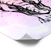 Watercolor Boho Forest Elephant Poster (Ecke)