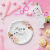 Watercolor Boho Glitzer Wedding Paper Teller (Party)