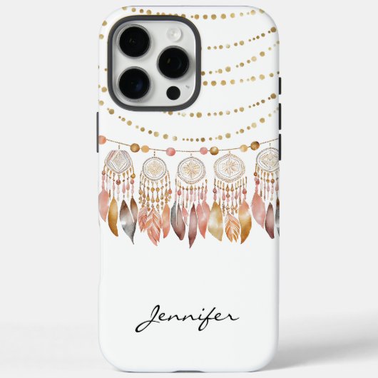 Watercolor Boho Indian Dreamcatcher iPhone Case-Mate iPhone Hülle (Rückseite)