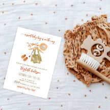 Watercolor Boho Kinderdusche Einladung