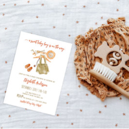 Watercolor Boho Kinderdusche Einladung