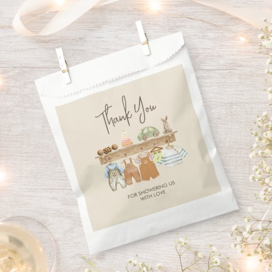 Watercolor Boho Kinderzimmer Babydusche Danke Geschenktütchen (Ausgeschnitten)