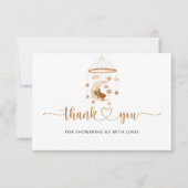 Watercolor Boho Kinderzimmer Babydusche Danke Kart Karte (Vorderseite)