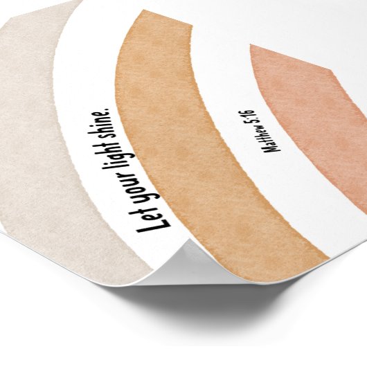 Watercolor boho lasse dein helles Poster (Ecke)