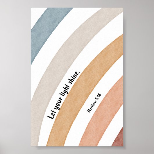 Watercolor boho lasse dein helles Poster (Vorne)