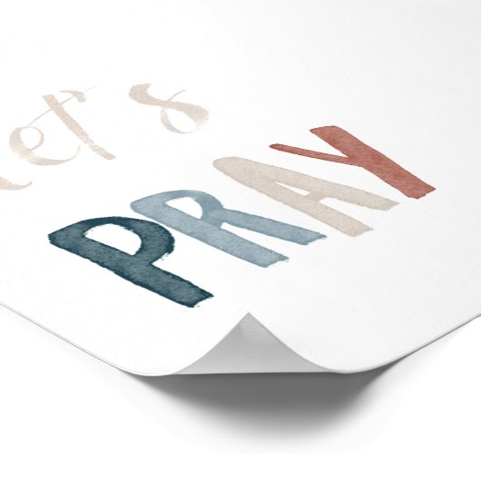 Watercolor boho lasse Poster (Ecke)