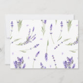 Watercolor Boho Lavender Wedding Einladung (Rückseite)