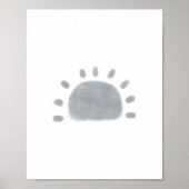 Watercolor Boho minimalistisches Sonnenposter Poster (Vorne)
