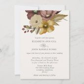 Watercolor Boho Neutral Wedding Einladung (Vorderseite)