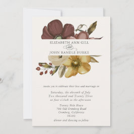 Watercolor Boho Neutral Wedding  Einladung