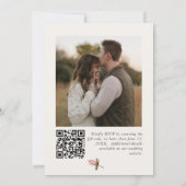 Watercolor Boho Neutral Wedding  Einladung (Rückseite)