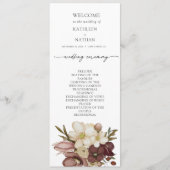 Watercolor Boho Neutral Wedding Program Menükarte (Vorderseite)