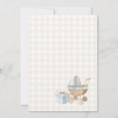 Watercolor Boho Nursery boy  baby shower Einladung (Rückseite)