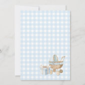 Watercolor Boho Nursery boy  baby shower Einladung (Rückseite)