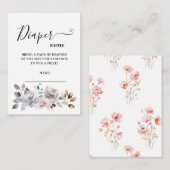 Watercolor Boho Pastel Blooms Blütenblättertriger Begleitkarte (Vorne/Hinten)