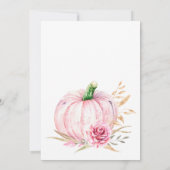 Watercolor Boho Pumpkin Babydusche Einladung (Rückseite)