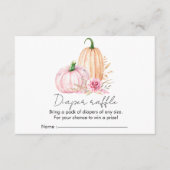 Watercolor Boho Pumpkin Babydusche Verschlusskarte Begleitkarte (Vorderseite)