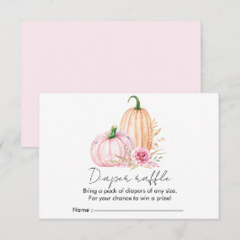 Watercolor Boho Pumpkin Babydusche Verschlusskarte Begleitkarte