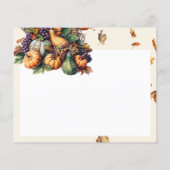 Watercolor Boho Pumpkin Rezept Karte (Rückseite)