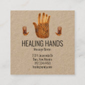 Watercolor Boho Quadratische Visitenkarte (Rückseite)