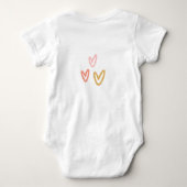 Watercolor Boho Rainbow Baby Baby Strampler (Rückseite)