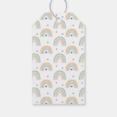 Watercolor Boho Rainbow Baby Dusche Geschenkanhänger (Rückseite)