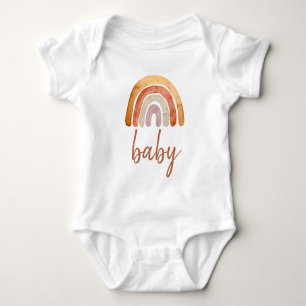 Watercolor Boho Rainbow Baby Strampler