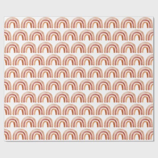 Watercolor Boho Rainbow Geschenkpapier (Flach)