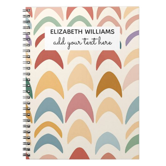 Watercolor Boho Rainbow Notizblock (Vorderseite)