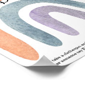 Watercolor Boho Rainbow Sag kein Baby Poster (Ecke)