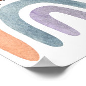 Watercolor Boho Rainbow Vielen Dank für Ihr Kommen Poster (Ecke)