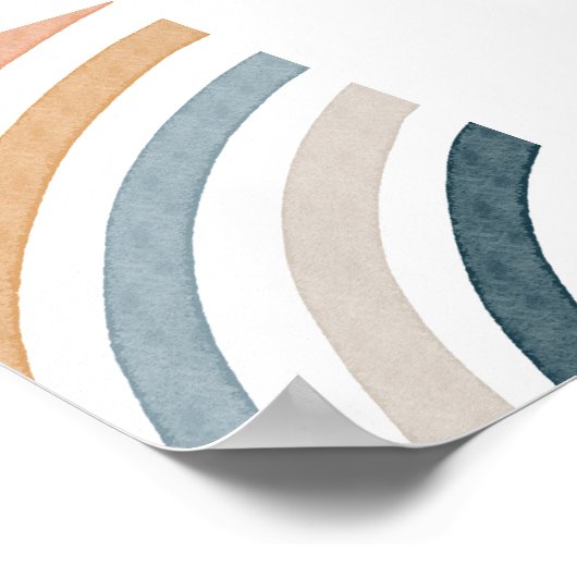 Watercolor Boho Regenbogenposter Poster (Ecke)