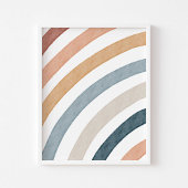 Watercolor Boho Regenbogenposter Poster