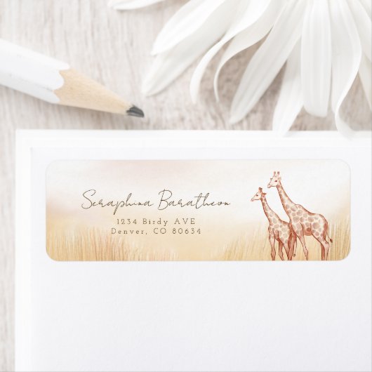 Watercolor Boho Safari Giraffe (Insitu)