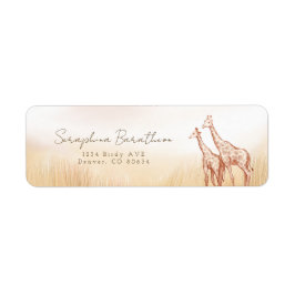 Watercolor Boho Safari Giraffe
