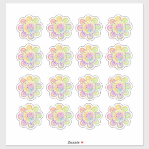 Watercolor Boho Style Sonnenblumen Aufkleber