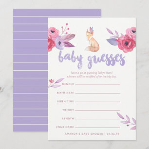 Watercolor Boho Tribal Baby Shooting Game Einladung