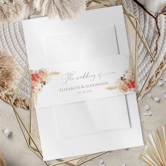 Watercolor Boho Wedding Invitation Bly Band