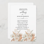 watercolor boho wedding Invitation Einladung (Vorne/Hinten)