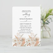watercolor boho wedding Invitation Einladung (Stehend Vorderseite)