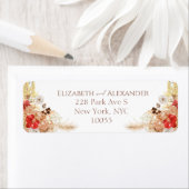 Watercolor Boho Wedding Return Address Label (Insitu)