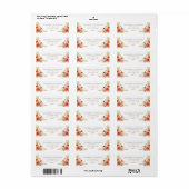 Watercolor Boho Wedding Return Address Label (Vorne)