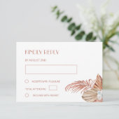 Watercolor Boho Wedding RSVP Karte (Stehend Vorderseite)
