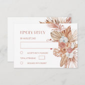 Watercolor Boho Wedding RSVP Karte (Vorne/Hinten)
