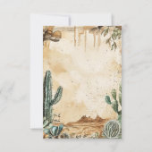 Watercolor Boho Western RSVP Karte (Rückseite)