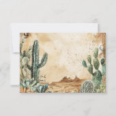 Watercolor Boho Western RSVP Karte (Rückseite)