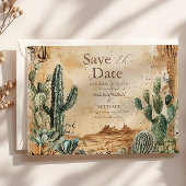 Watercolor Boho Western Save The Date