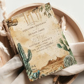 Watercolor Boho Western Wedding Einladung