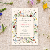 Watercolor Boho Wildblume Brautparty Einladung