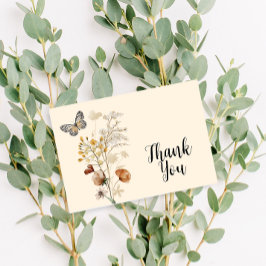 Watercolor Boho Wildblume Vielen Dank Dankeskarte